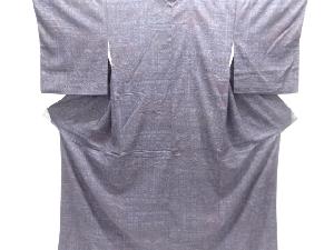 花更紗模様織り出し本場結城紬80亀甲着物(石下)